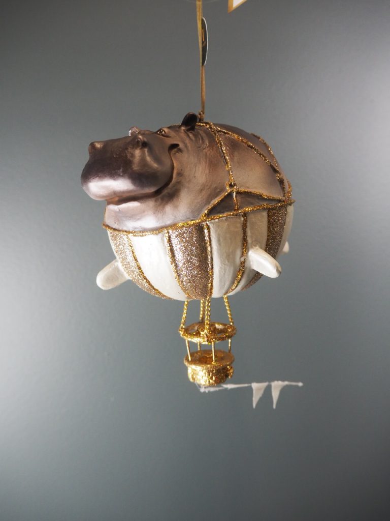 Hippo ballo in met./champ/wh.glits str orn - Image 5
