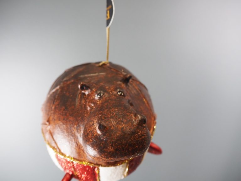 Hippo balloon latex /red white & glit orn - Image 16