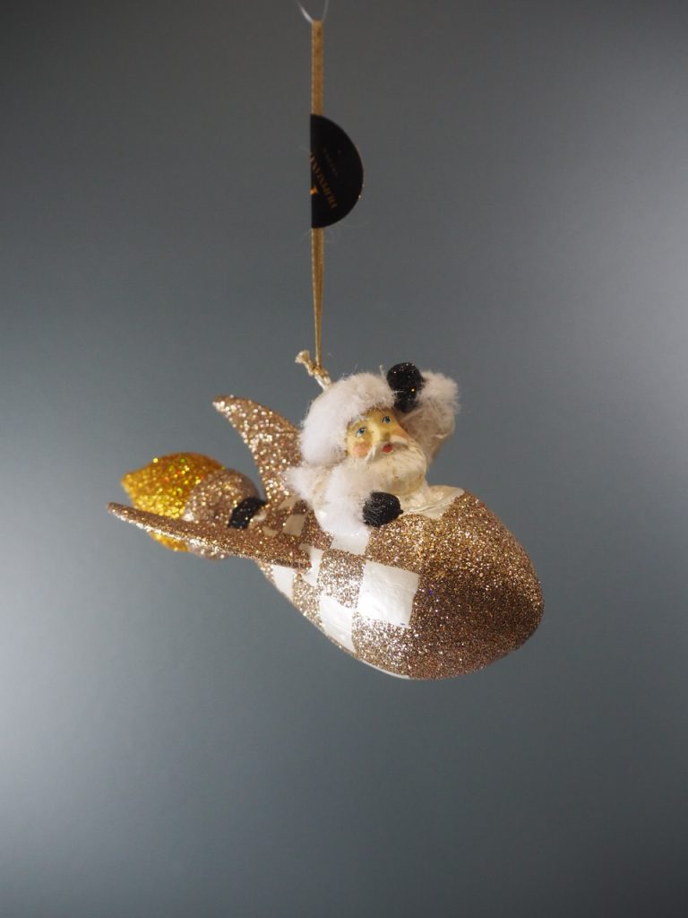Santa on rocket white glits fur - Image 7