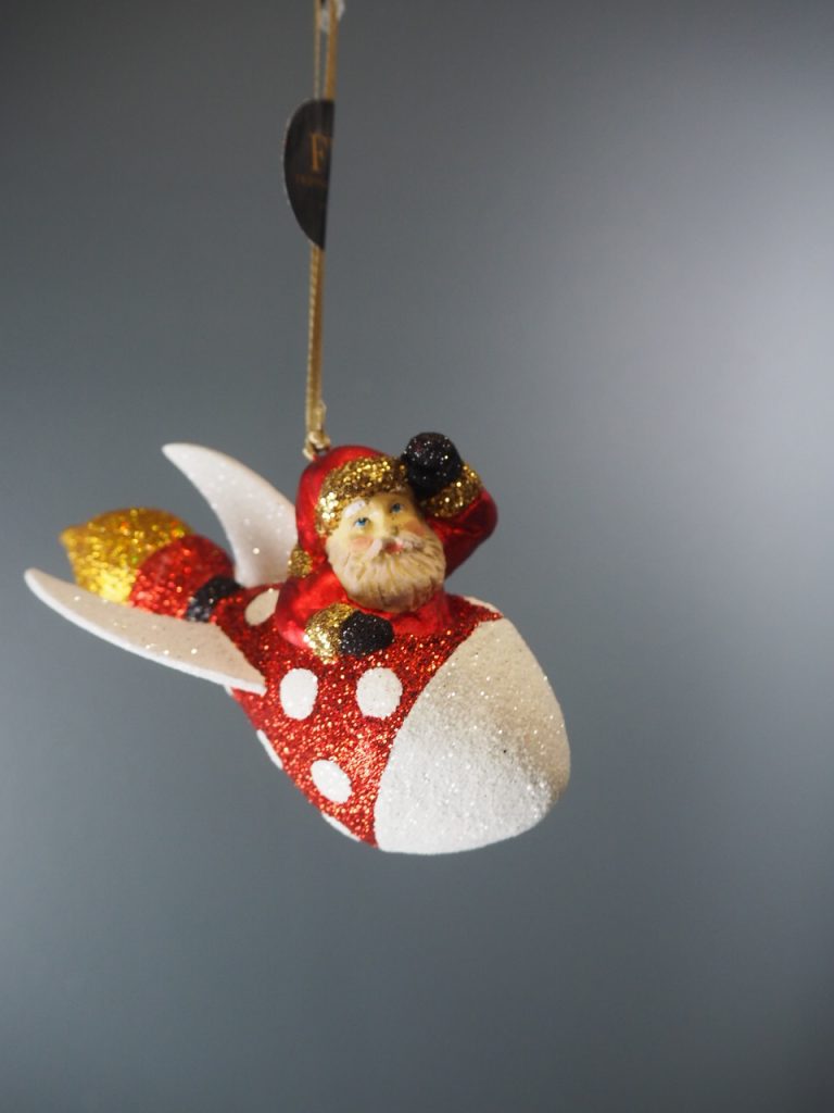 Santa  rocket red/white/gold glits - Image 3