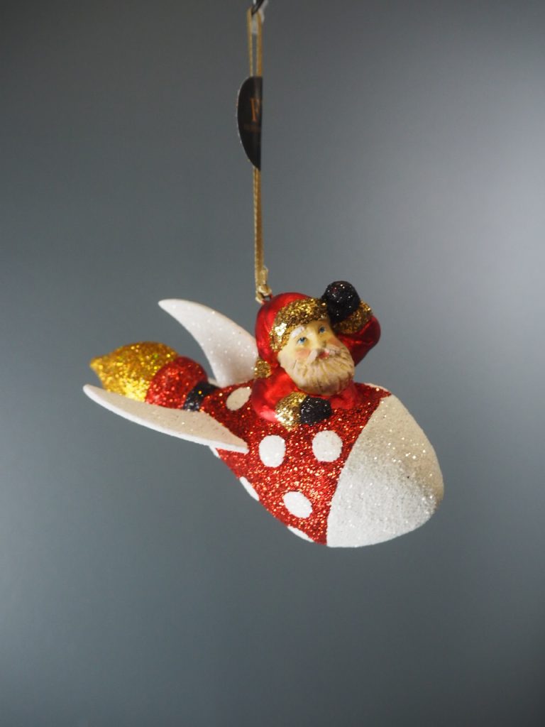 Santa  rocket red/white/gold glits - Image 4