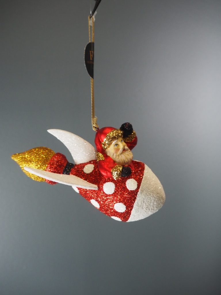 Santa  rocket red/white/gold glits - Image 5