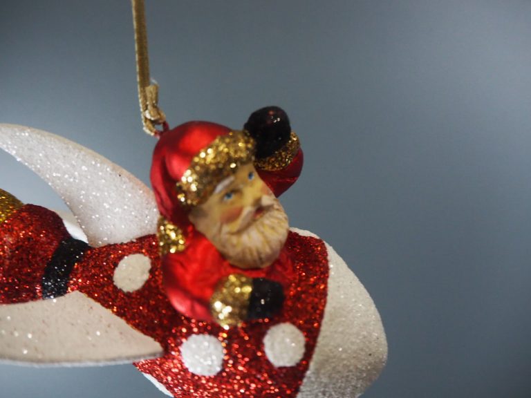 Santa  rocket red/white/gold glits - Image 6