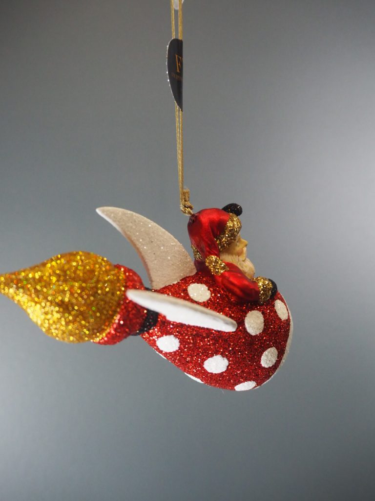 Santa  rocket red/white/gold glits - Image 14