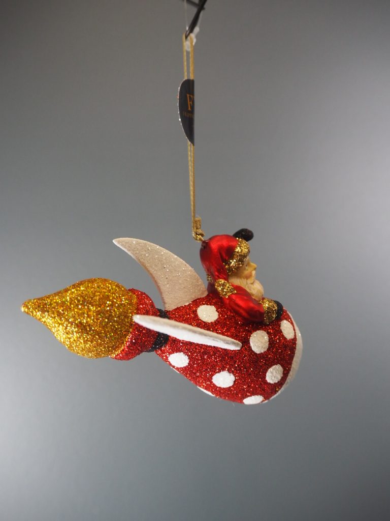Santa  rocket red/white/gold glits - Image 15