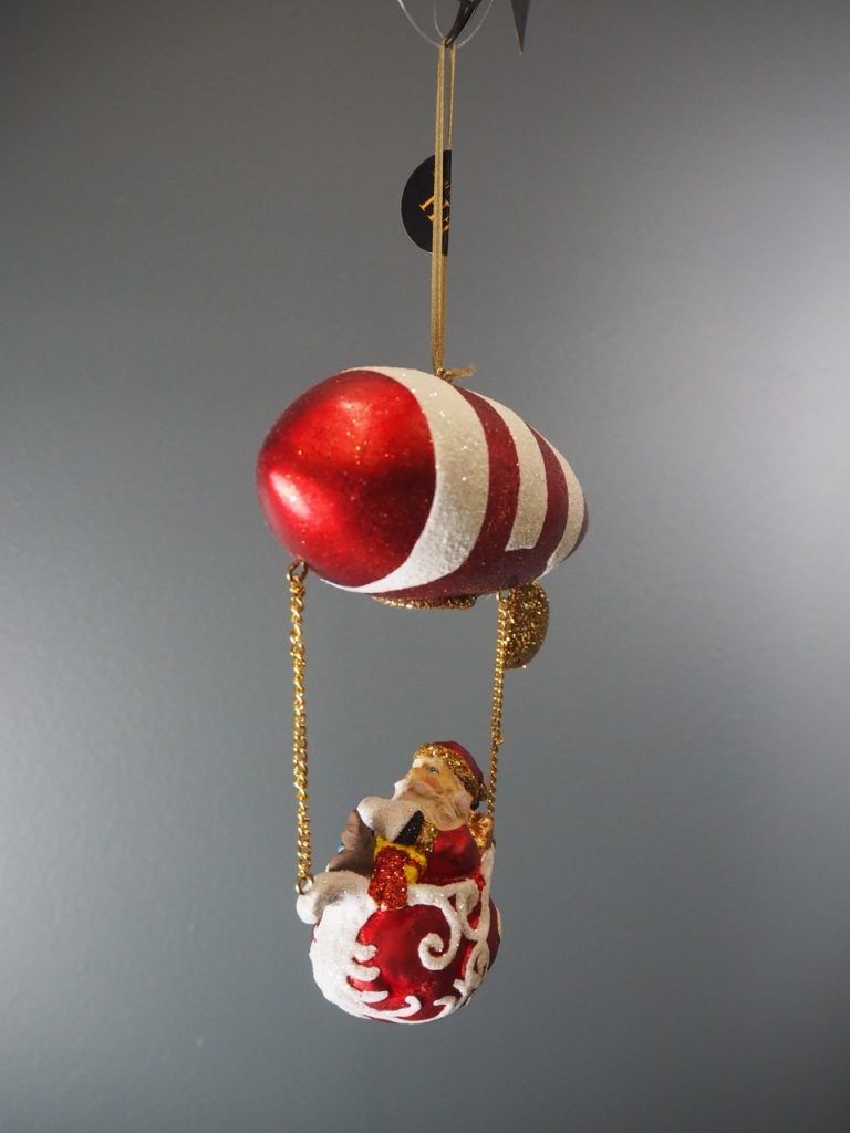 Santa in ballo rocket s.red w/w.glits orn - Image 4
