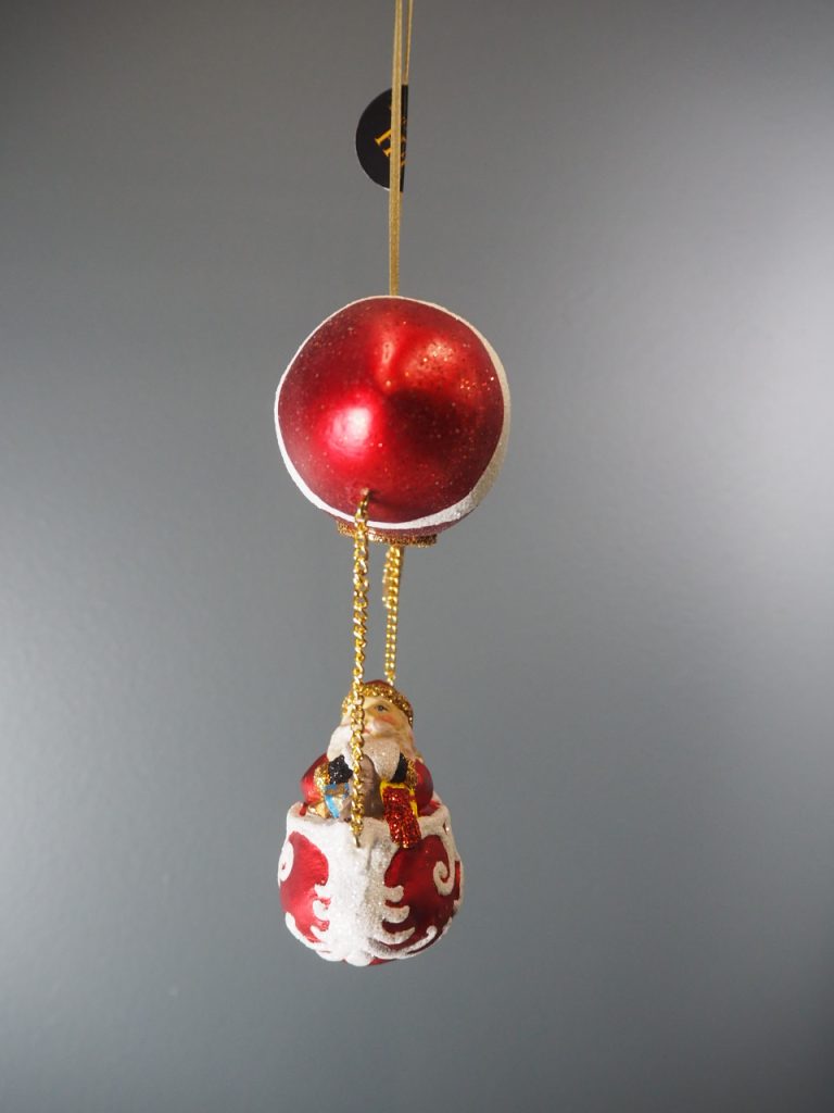 Santa in ballo rocket s.red w/w.glits orn - Image 5