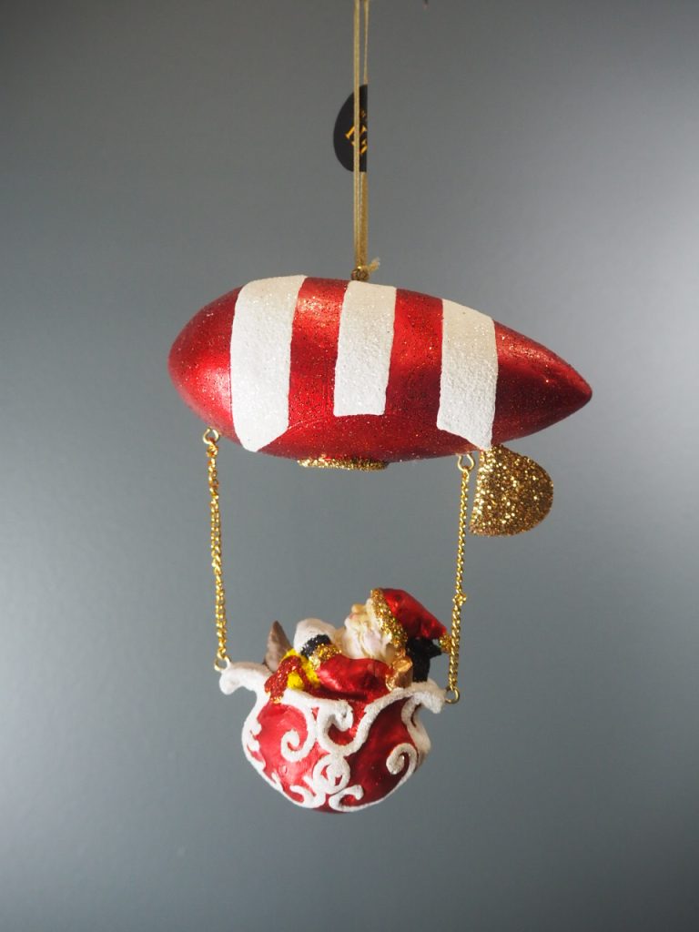 Santa in ballo rocket s.red w/w.glits orn - Image 6
