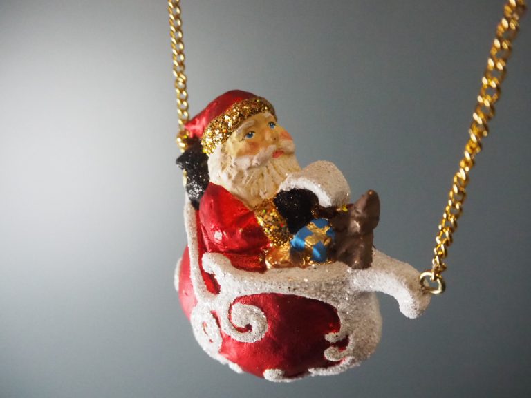 Santa in ballo rocket s.red w/w.glits orn - Image 7