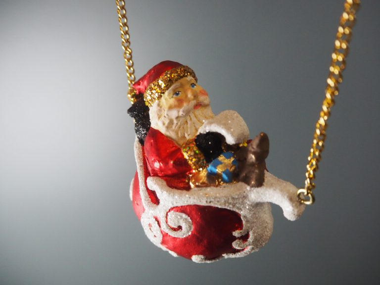 Santa in ballo rocket s.red w/w.glits orn - Image 9