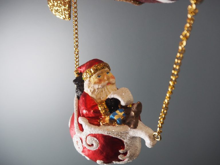 Santa in ballo rocket s.red w/w.glits orn - Image 10