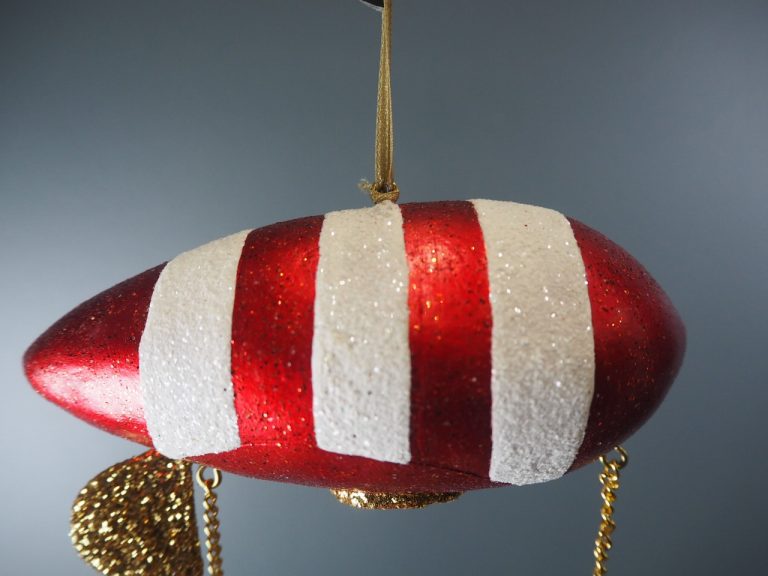 Santa in ballo rocket s.red w/w.glits orn - Image 11