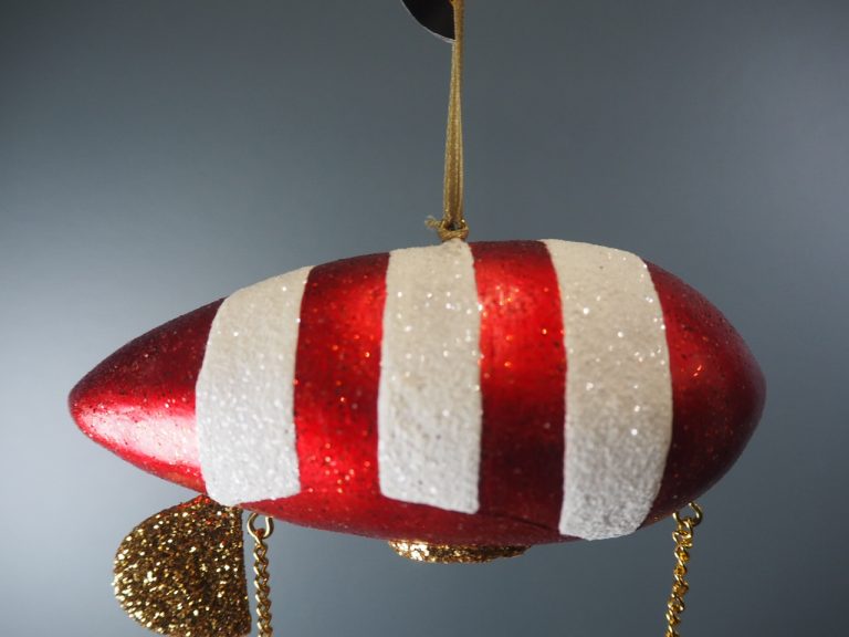 Santa in ballo rocket s.red w/w.glits orn - Image 12