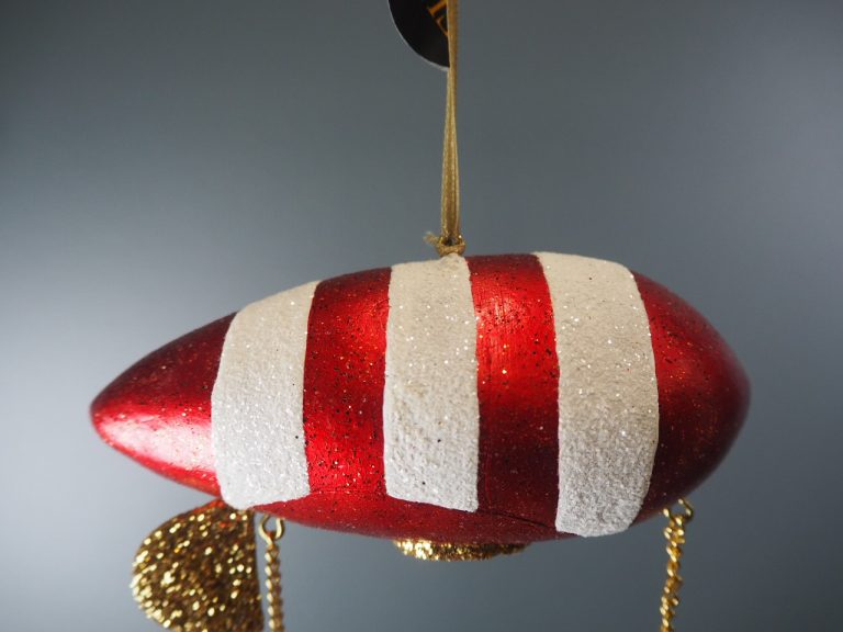 Santa in ballo rocket s.red w/w.glits orn - Image 13