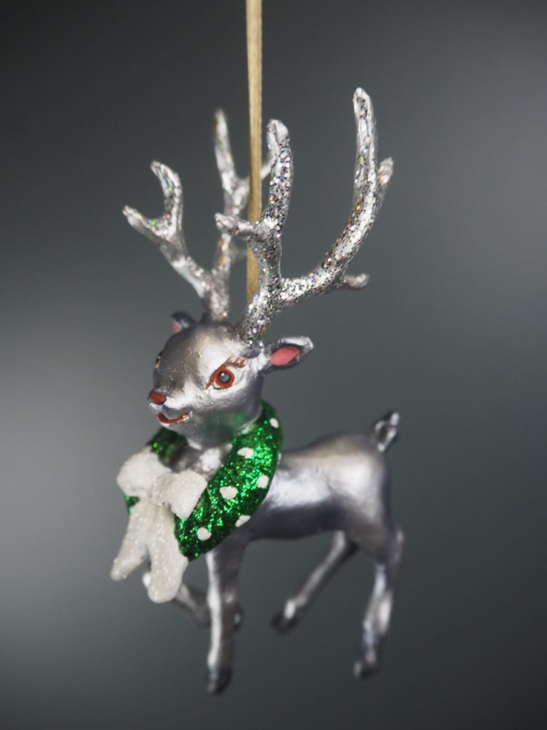Rudolph w wreath silver whi bow orn. - Image 7