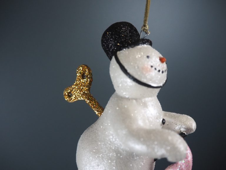 Police snowman wh.glits  pink scooter orn - Image 5