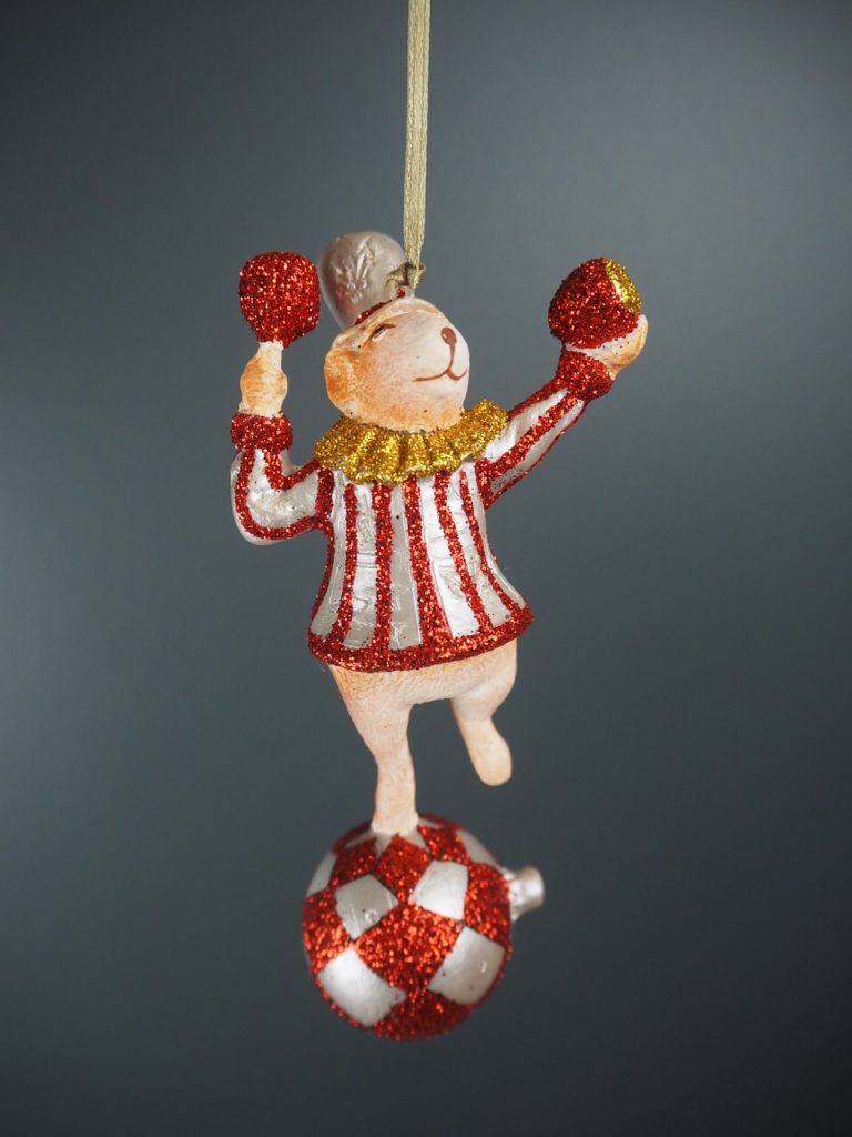 Circus mouse on ball l.bro p.wh/red glits - Image 2