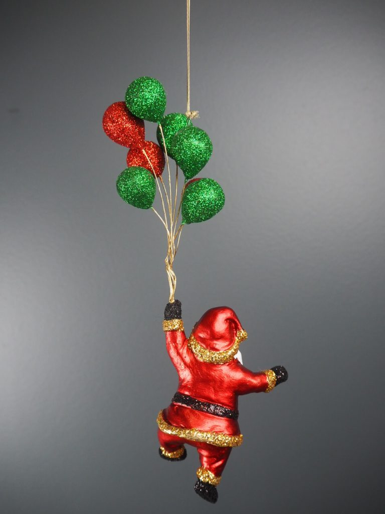 Sta hold fly balloon s.red/gold glits orn. - Image 2