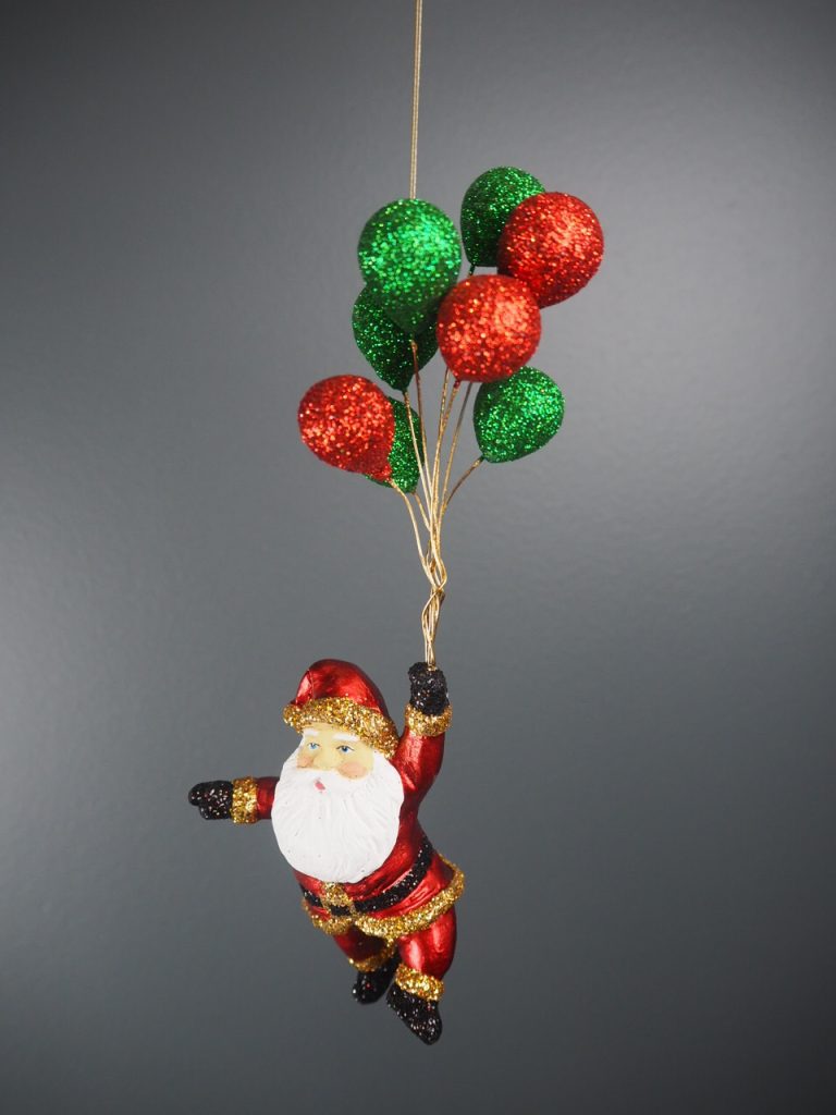 Sta hold fly balloon s.red/gold glits orn. - Image 3