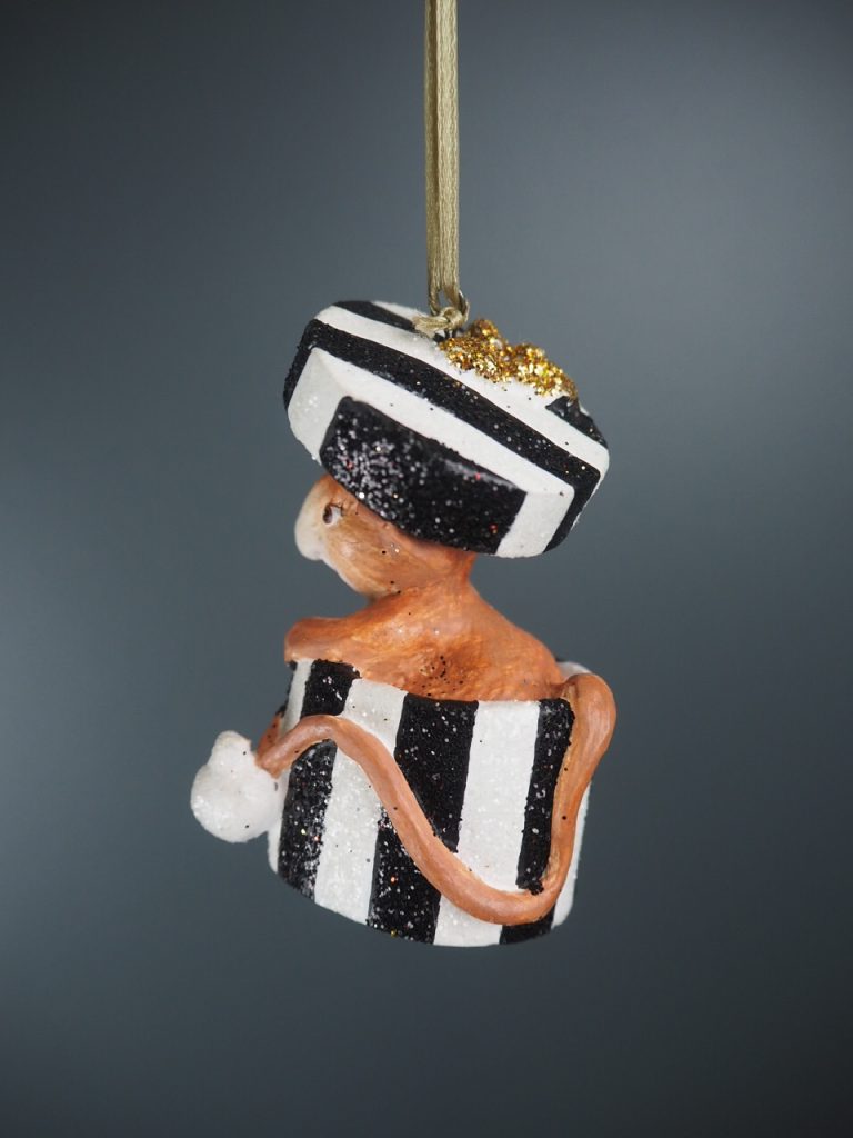 Mice realis on giftbox wh/bl glits stripes - Image 2