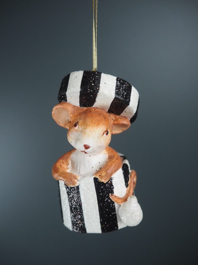 Mice realis on giftbox wh/bl glits stripes - Image 4