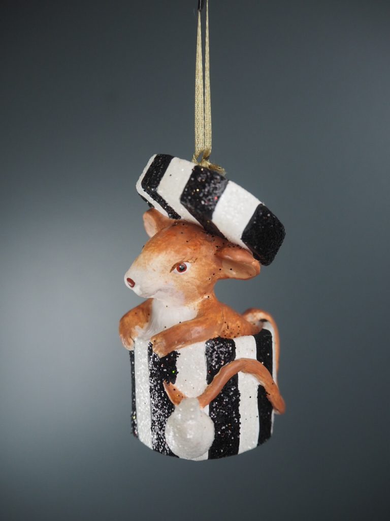 Mice realis on giftbox wh/bl glits stripes - Image 5