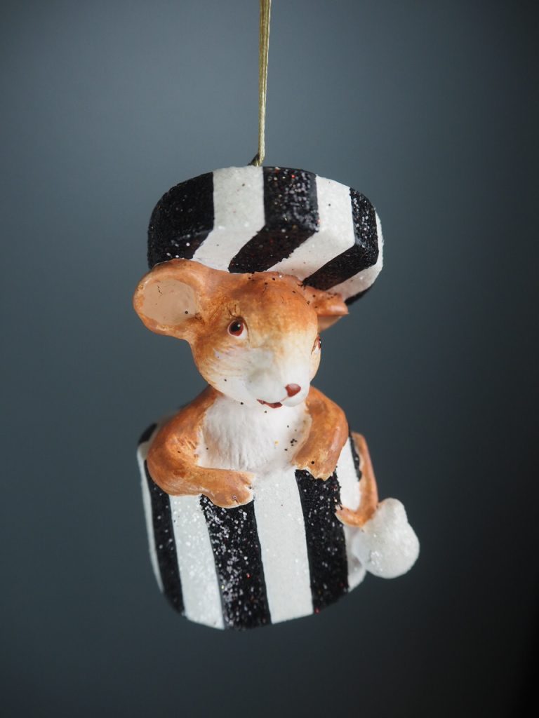 Mice realis on giftbox wh/bl glits stripes - Image 6