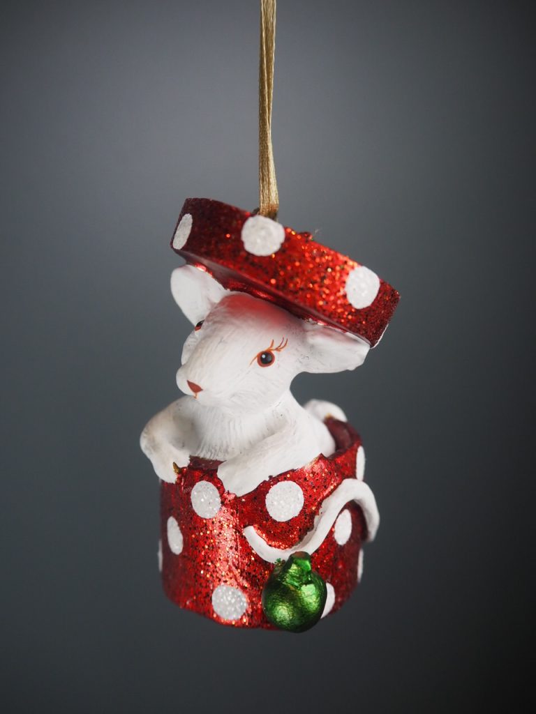 Mice latex giftbox sat.red /polka/red glits