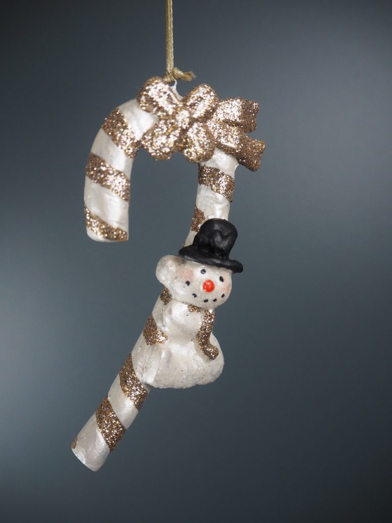 Snowman candy cane white/champ glits - Image 2