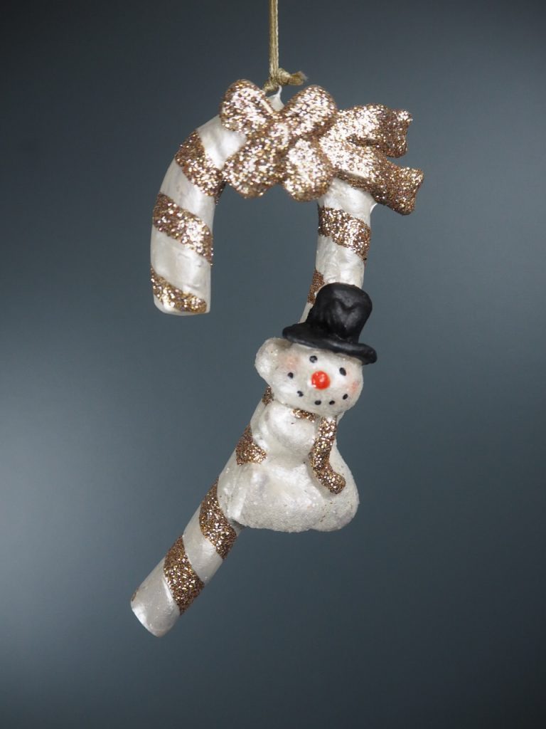 Snowman candy cane white/champ glits - Image 3