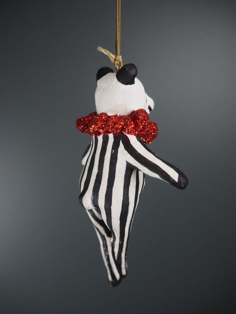Panda showman blk/white stripes orn - Image 2