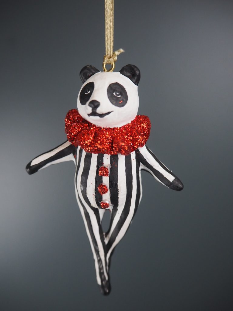 Panda showman blk/white stripes orn - Image 5