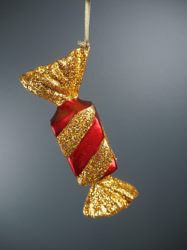 Medium candy red/gold glits