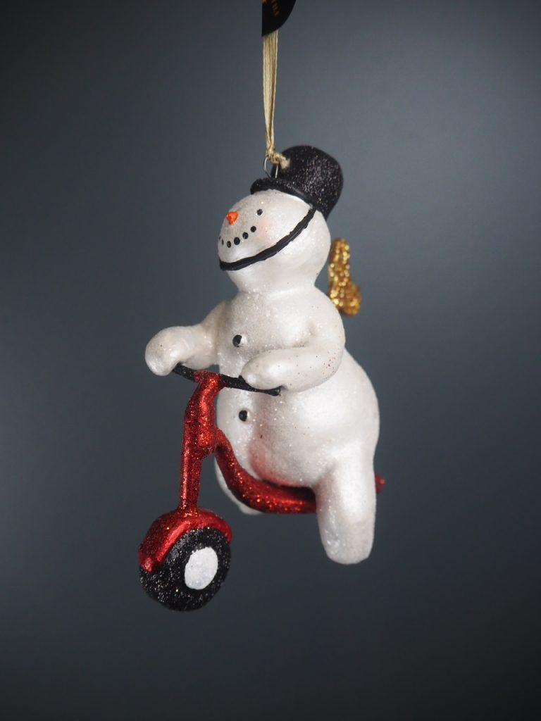 Police Snowman whi glits & red scooter
