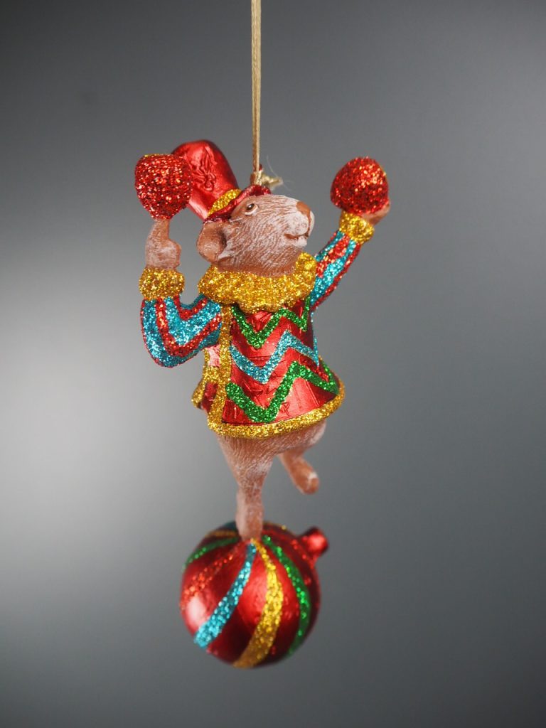 Circus mouse on ball brown multi col.