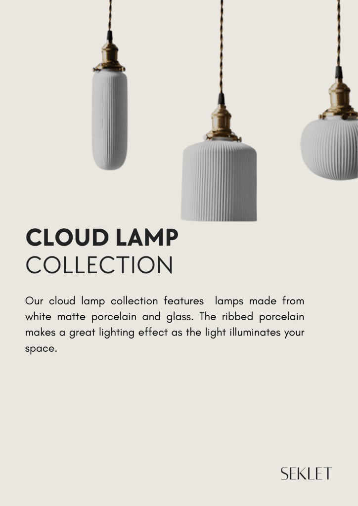 CLOUD Lamp ribbed long ceramic - Image 4