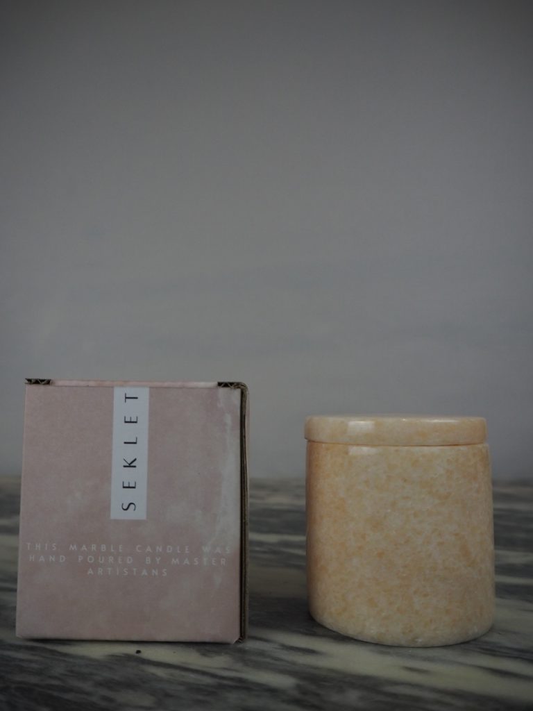Marble candle Seklet beige - Image 3