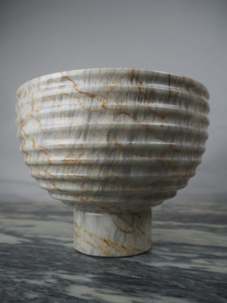 Ribbed Top Bowl Smooth foot