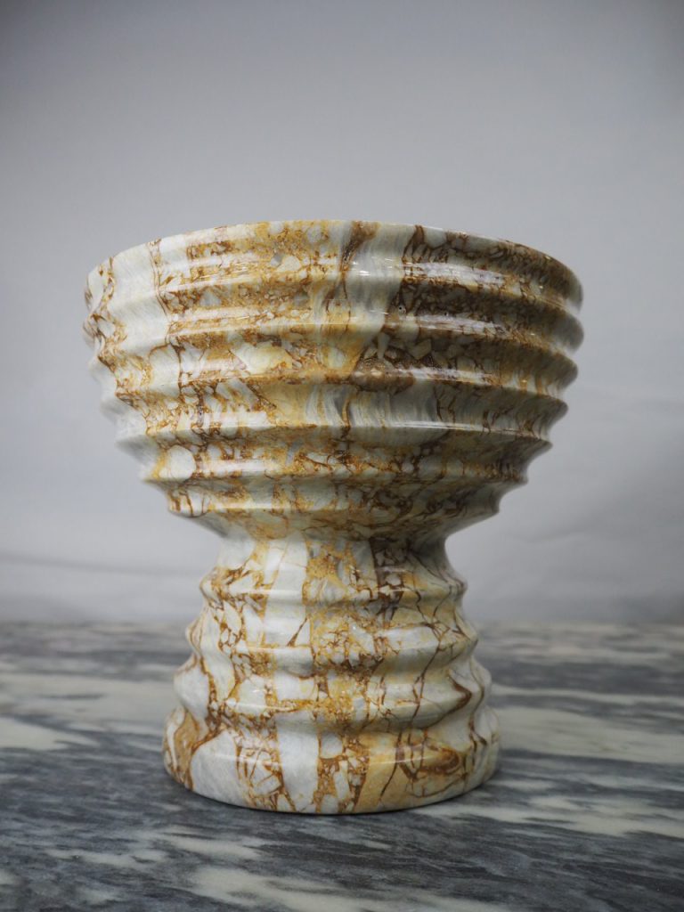Ribbed Pedestal bowl Ribbed foot