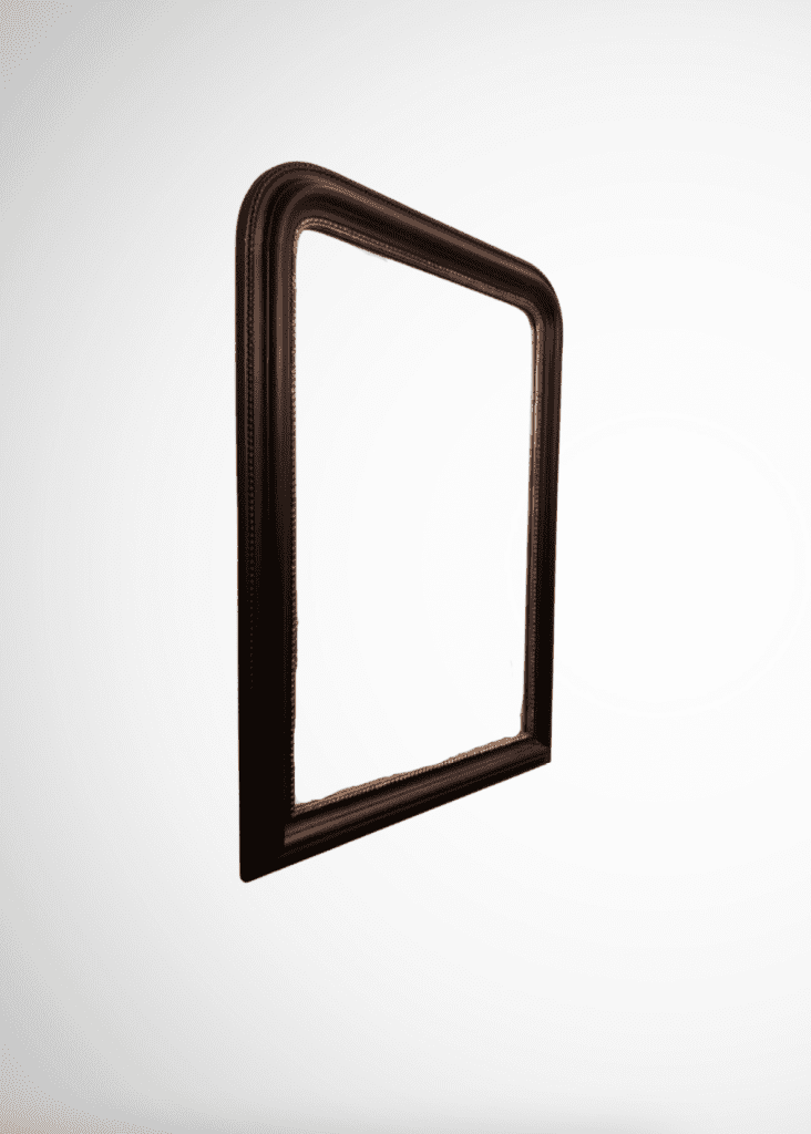 Antibes Mirror black w/gold frame