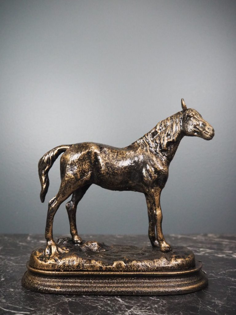 Standing Horse On Iron Base