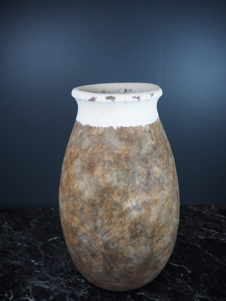 Oleum vase brown/white - Image 4