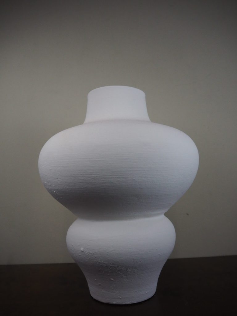 Opal white vase