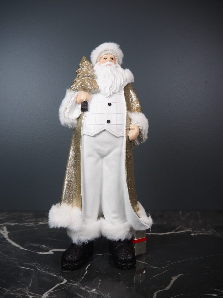 Polyresin santa champagne