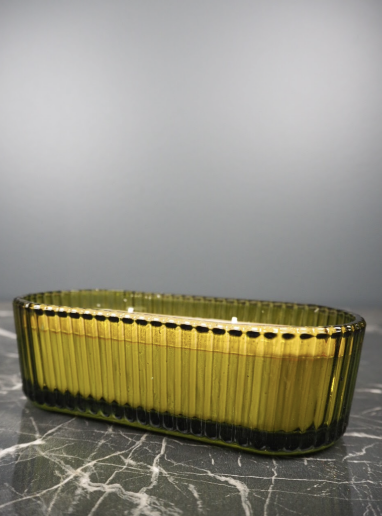 NOVA ribbed glass candle - Image 2
