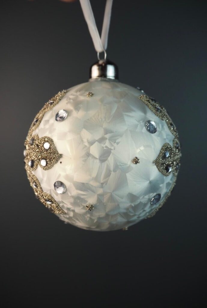 Glass ball 10 cm white - Image 2