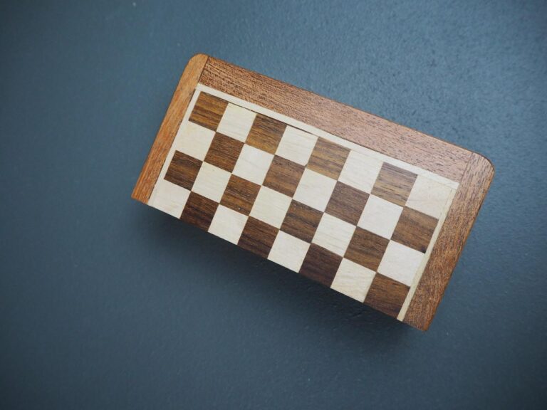 5" Acacia wood Magnetic Chess Folding W/Foam Tray - Image 3