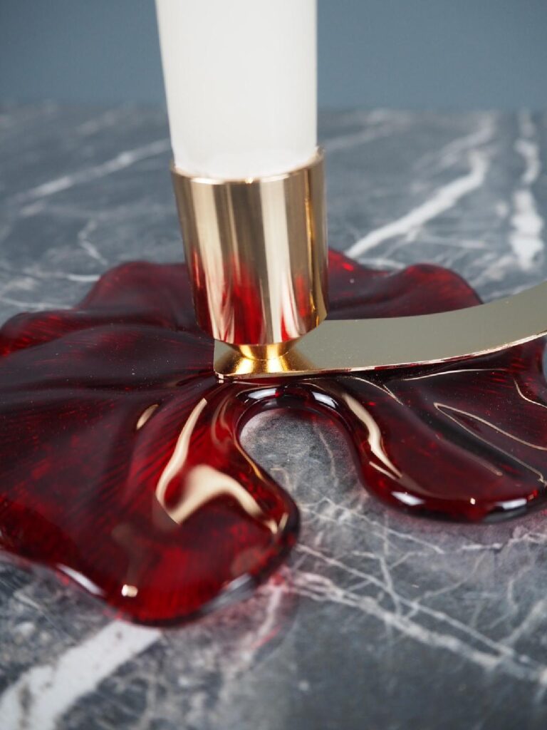 Glass candle holder - Image 2