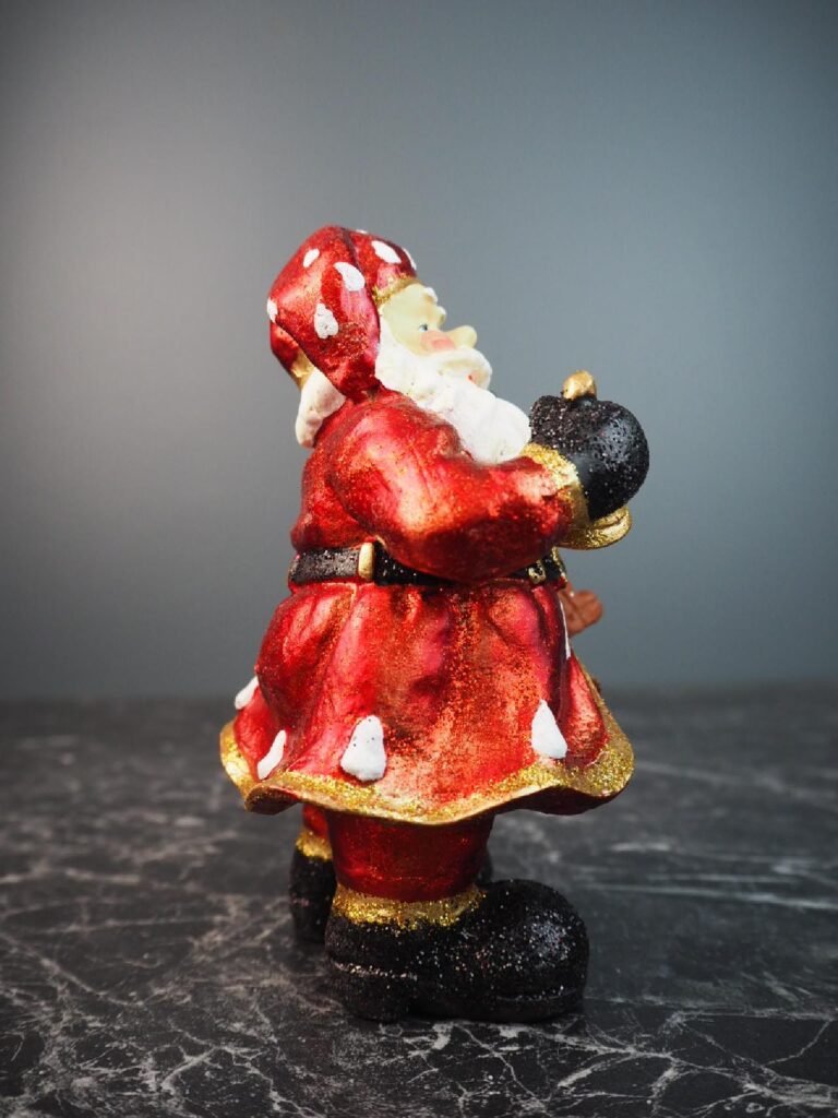 Santa bear & bell,red w/glits t.top - Image 3