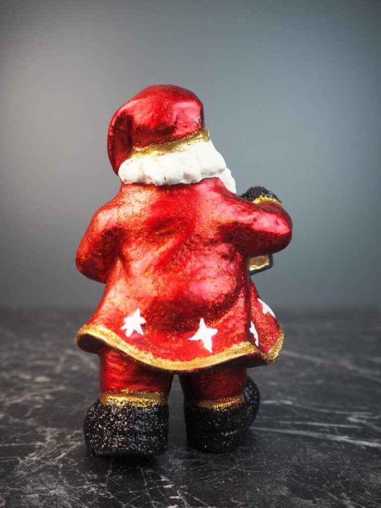 Santa w/lamp & cane red - Image 3